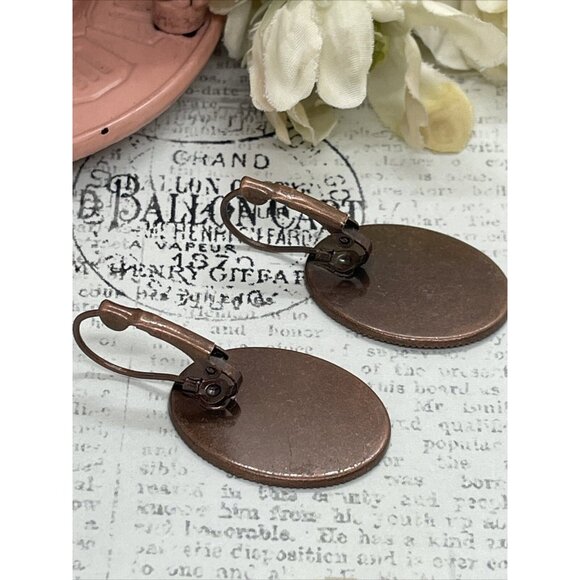 3 Graces Muse Muses Dancer Black White Rose Gold Setting Earrings Cameo Birthday - Picture 7 of 12